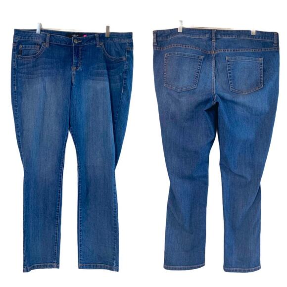 Torrid Women's Jeans Straight Leg Medium Blue Mid Rise Medium Wash Plus Size 22 - Picture 3 of 7